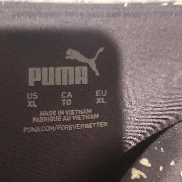 Womens Puma Blue and Silver Abstract Leggings Size XL - Picture 3 of 3